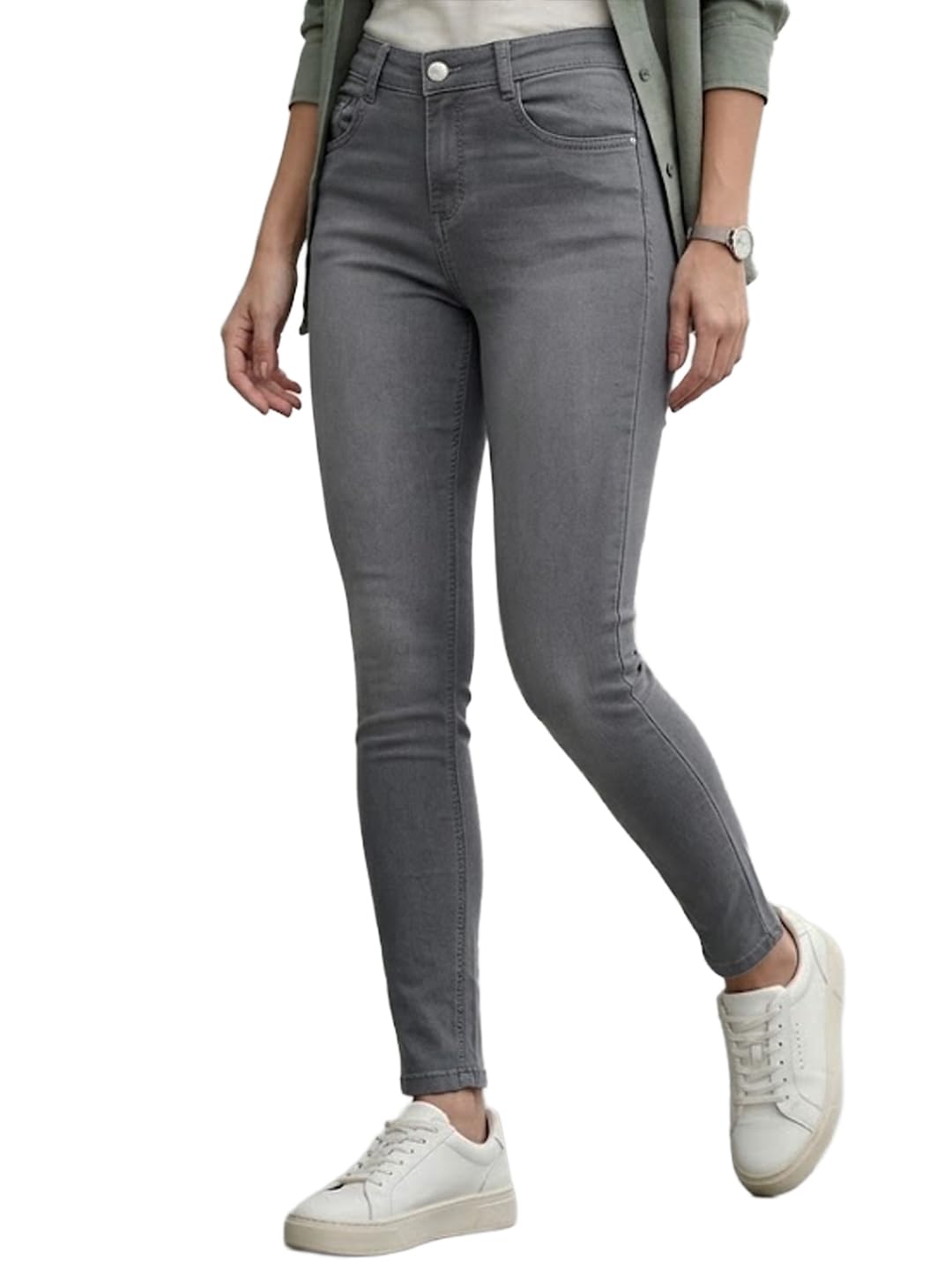 urbano fashion Women's Slim Fit Washed Jeans-picture-50