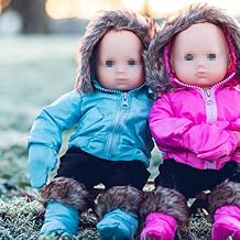 The Queens Treasures 15 Inch Baby Doll Clothes , Set of Two Complete Pink & Blue Winter Outerwear Clothes. Two 6 Piece Outdoor Ski Outfits, Compatible with American Girls Bitty Baby Twins
