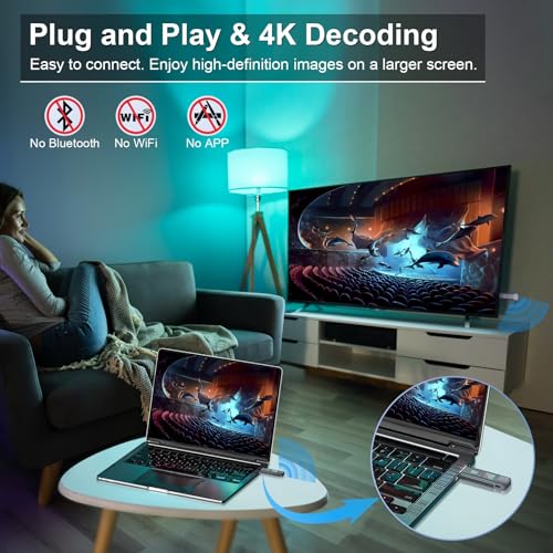 Image of TTQ Wireless HDMI Transmitter and Receiver, Wireless HDMI Extender 4K Supported, Metal Housing, LED Display, 100FT Range, 2.4G&5G, for PC /Laptop /Camera /HDTV /Projector /TV Box