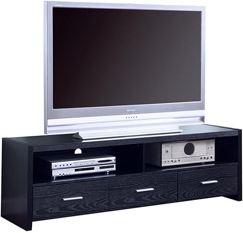 Coaster Home Furnishings Consola de TV de 2 estantes roble negro