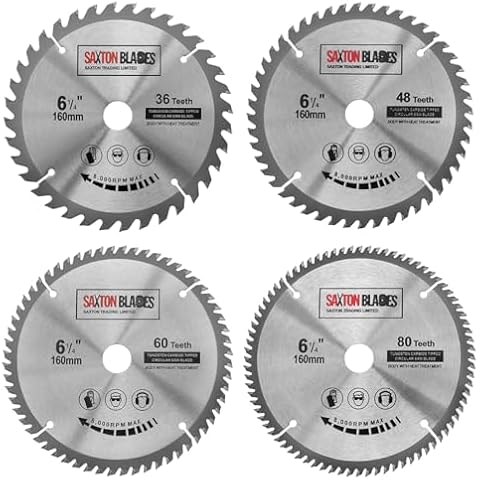 4X Saxton TCT Circular Saw Blades 160mm Cover