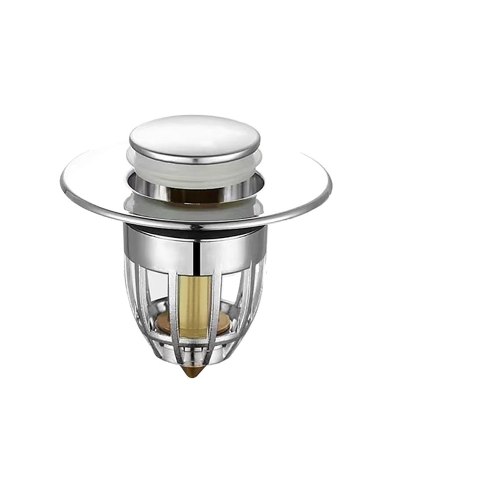 Stainless Steel Pop-Up Basin Stopper with Anti-Odor Core(C80 plastic core)