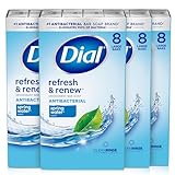 Dial Antibacterial Bar Soap, Spring Water, 32 Bars, 8 Count (Pack of 4)