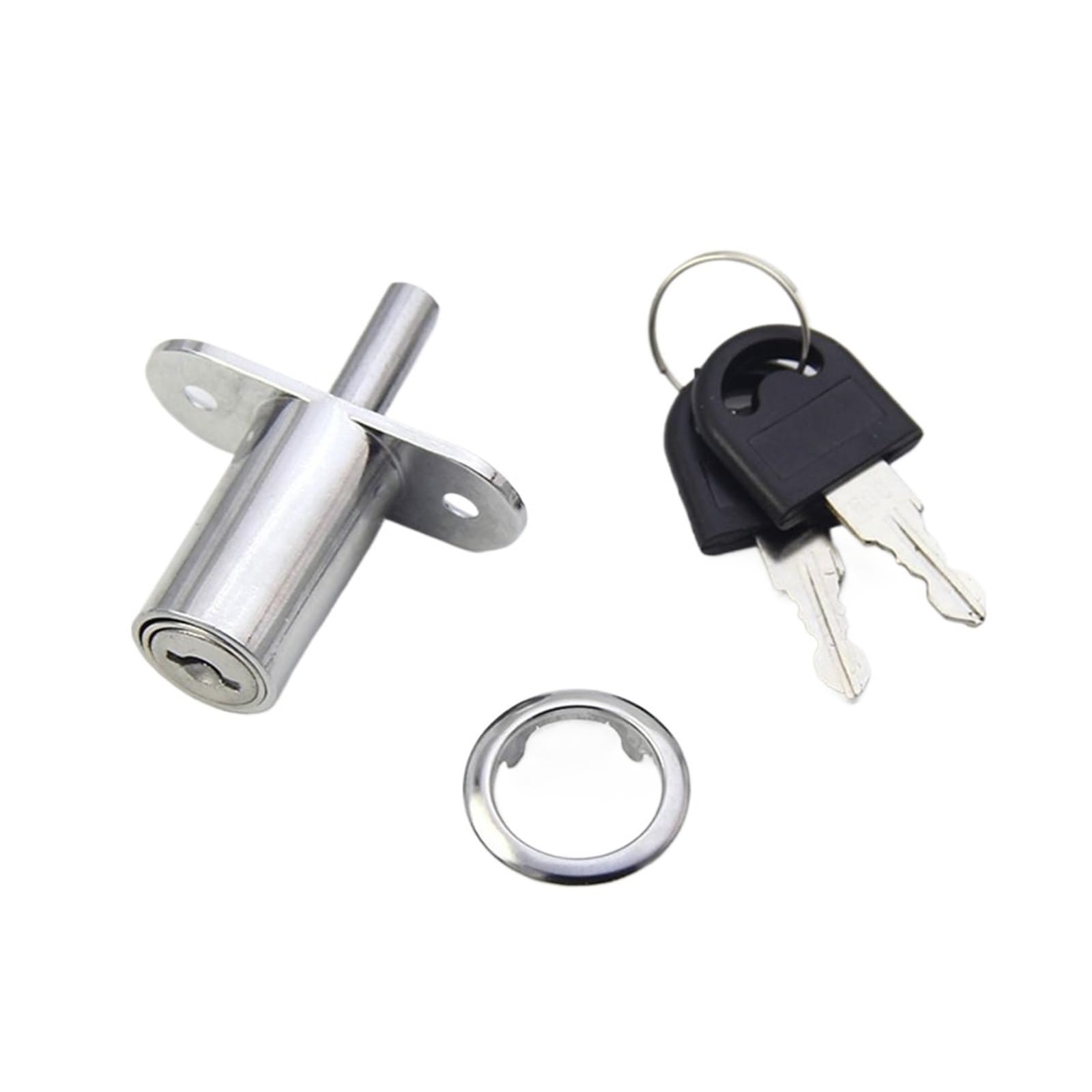 Fonhndg One Color Cabinet Locks 4 Sets Zinc Alloy Cam Cylinder Lock 23/32Mm Tongue Door Bolt Latch Cabinet Wardrobe Sliding Drawer With Key Furniture Parts(32Mm-Independent)