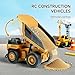 Microcrew Mini Rc Construction Series – Pocket Dump Truck, Excavator & Forklift Set, 1/64 Mini 2.4ghz Remote Control Construction Vehicles for Boys and Girls Birthday Gifts (Dump Truck)