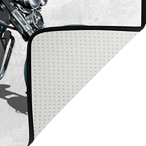 Tapis moto classique vintage grand format en polyester doux
