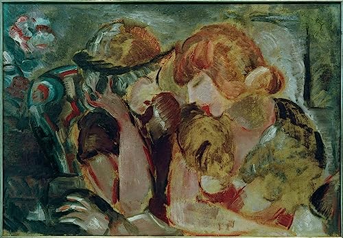 Tableau Deux jeunes femmes en conversation Kolle impression d'art premium