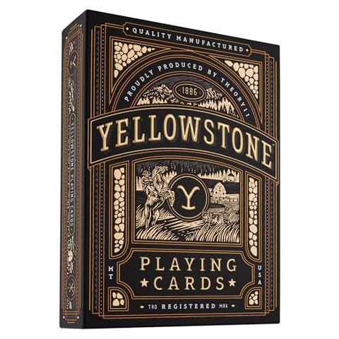 theory11 Yellowstone Premium Playing Cards, Poker Size Standard Index, Luxury Playing Cards Cover