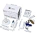 LAMXD Large Capacity Yarn Winder - 10-Ounce, Jumbo Metal Yarn Ball Winder with Thread Cutter Scissors, Blue and White