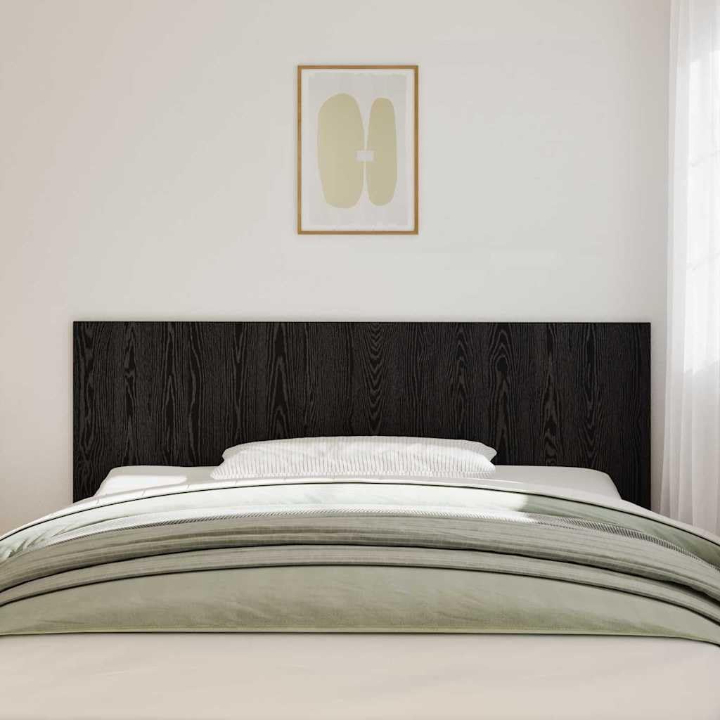 Cabecero de cama de color roble negro 160 x 1,5 x 80,5 cm cabecero de cama, cabecero de cama con respaldo para dormitorio -A