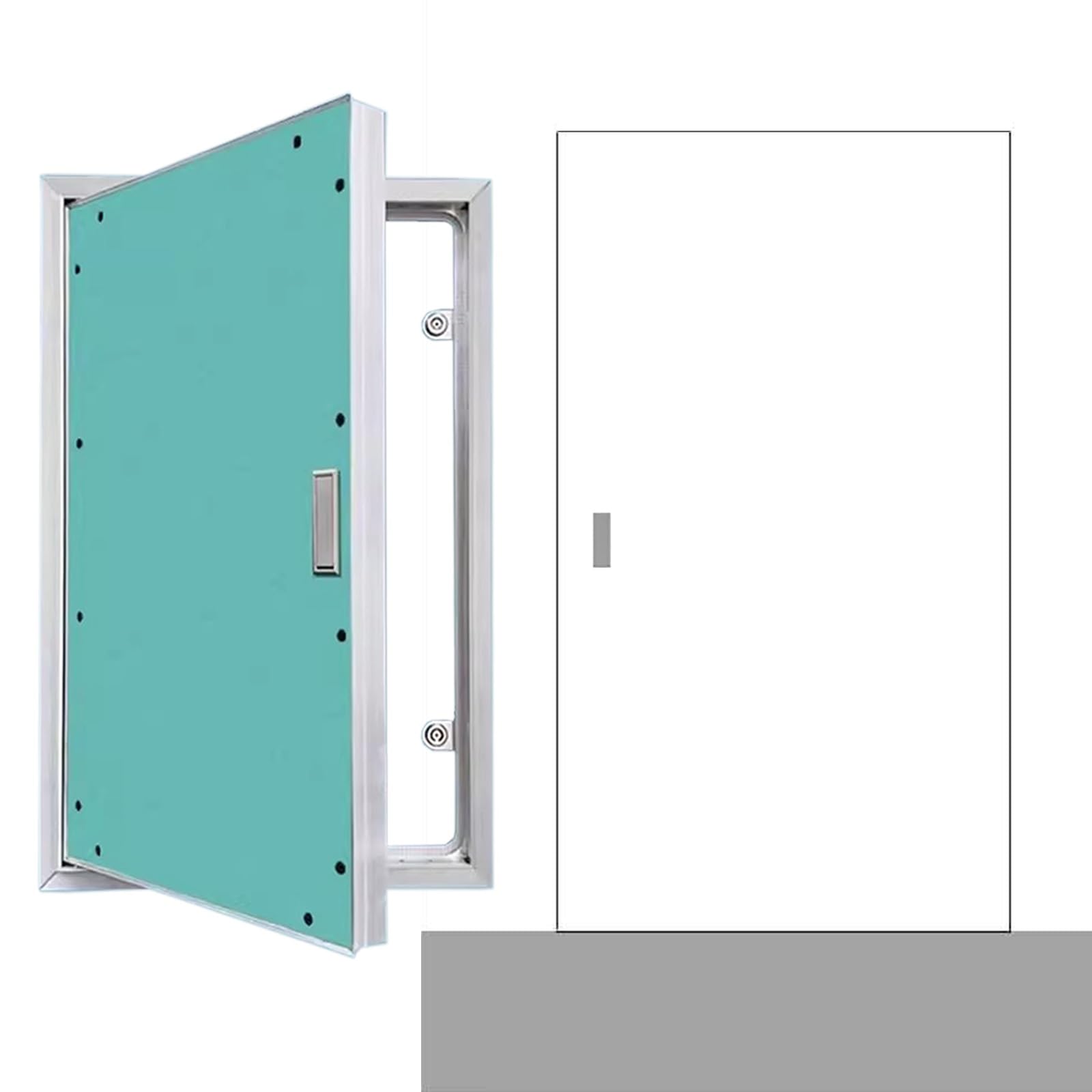 OIFAODAO Stainless steel access door， Aluminum Alloy, Electrical Access Panel Cover Decorative for Drywall, Ceilings, Plumbing, Attic(12x12inch/300x300mm)
