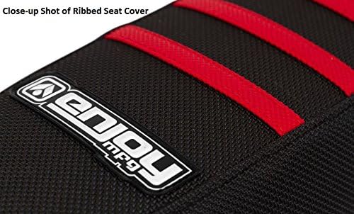 Miniatura 3 de Enjoy Mfg Funda de asiento compatible con Honda 2004-2009 CRF 250 CRF250 - Todas las costillas negrasrojas #53