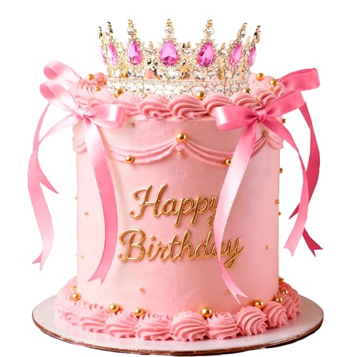 couronne rose comme décoration de gateau boules jaunes couronne comme décoration de gateau bouclier papillon jaune pour anniversaire fete bebe