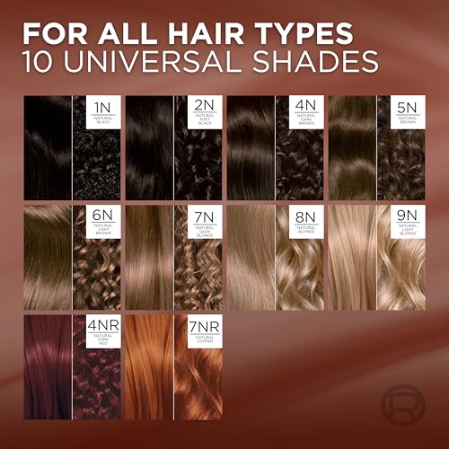 Image of L'Oreal Paris Excellence Universal Nudes Permanent Hair Color, Ammonia Free Hair Dye for Gray Hair Coverage, 7NR Natural Copper, 1 Hair Dye Kit