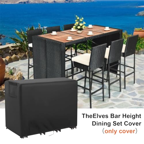 Outdoor-Bar-Height-Dining-Set-CoverPatio-Dining-Set-Cover-Waterproof-for-7-Piece-60-Long-Outdoor-Wicker-Bar-Dining-Set-603042-Inch Outdoor Bar Height Dining Set CoverPatio Dining Set Cover Waterproof for 7 Piece 60 Long Outdoor Wicker Bar Dining Set 603042 Inch