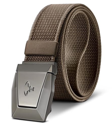 BULLIANT Men Stretch Belt, Nylon Rigger Web EDC Holster Belt for Gift Men Hiking Tactical Military Heavy Duty 1 3/8