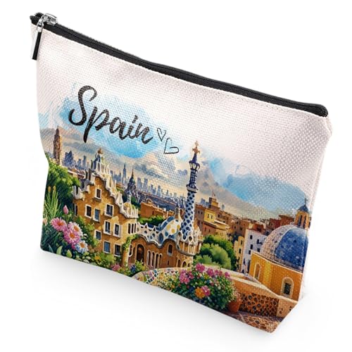 Spain Souvenirs Makeup Bag - Granada Albaicin Landscape Scenery Spain Travel Souvenirs, Spainish Gifts for Friends Birthday Travel Essential Gifts from Spain2