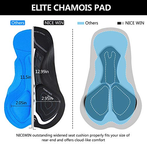 Men's Cycling Shorts Anti-Slip Leg 4D Padded Bike Shorts With 3-Pockets Breathable Biking Bicycle Motorcycle Half-Pants Red L #TOP1