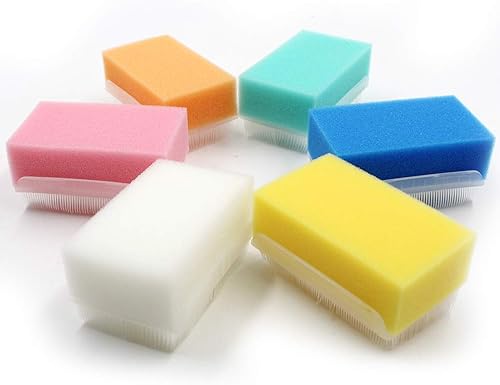 's - Cepillo sensorial para autismo, para terapia, cepillo quirúrgico, esponja Bbaby para baño, cepillo de tapa de cuna (paquete de 6)