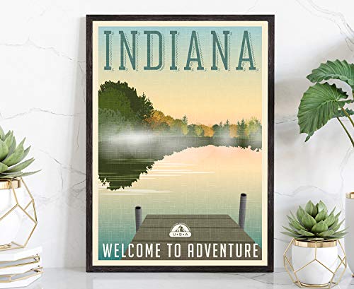 Póster de viaje de estilo retro