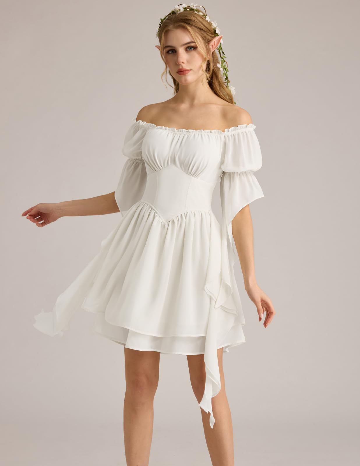 SCARLET DARKNESS Festliches Kleid Damen Sexy Mittelalter Elegant Dress