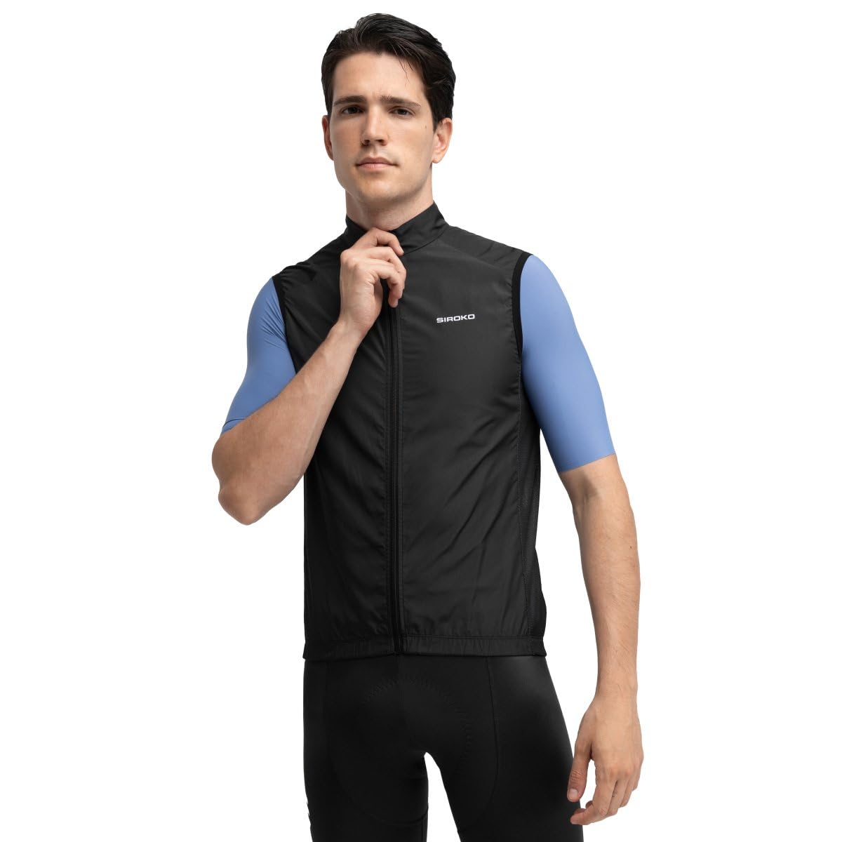 SIROKO Chaleco cortavientos ciclismo V1 Blaast Negro