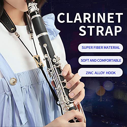 clarinet black neck strapoboe neck strapsuper fiberzinc alloy hookmusical instruments accessories parts
