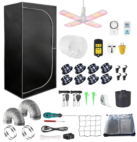 4x4 Grow Tent Kit Complete High Reflective Mylar Indoor Grow...