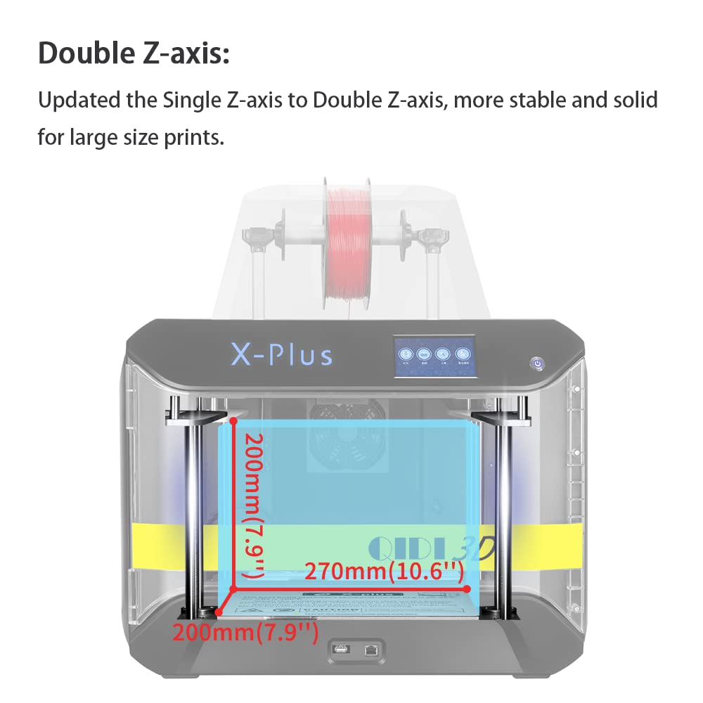 R QIDI TECHNOLOGY 3D Printer, Large Size XPlus Intelligent Industrial