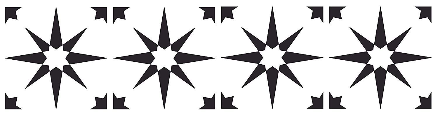 FloorPops FP2948 Altair Peel & Stick Floor Tile, Black (Fоur Расk)