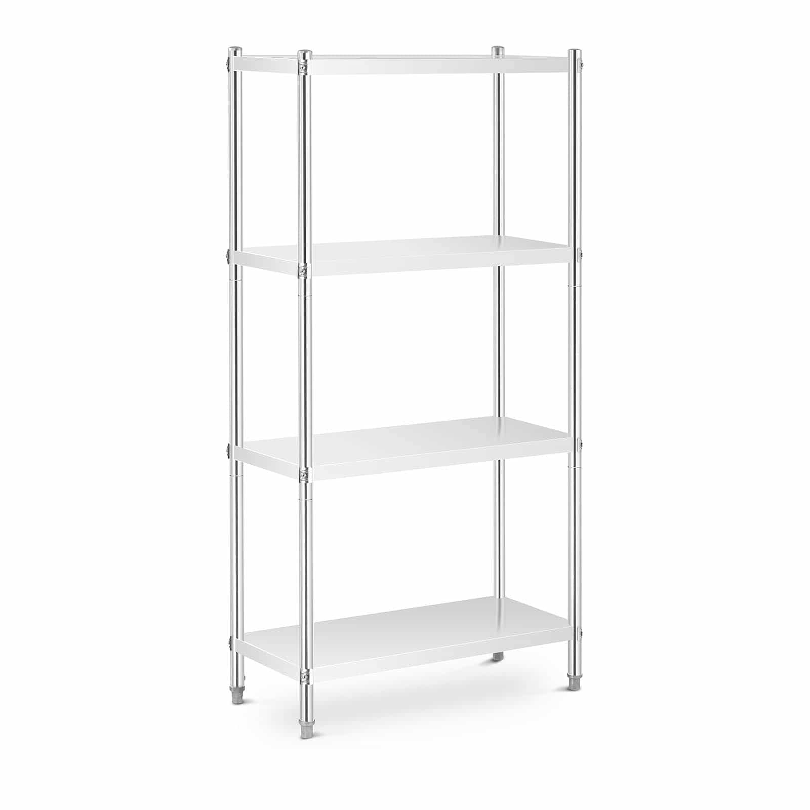 Royal Catering RCER-9040 Étagère en INOX À Poser De Cuisine Professionnelle 4 Niveaux (Dimensions : 90 x 40 x 180 cm, Nombre de tablettes : 4, Capacité de 200 kg)