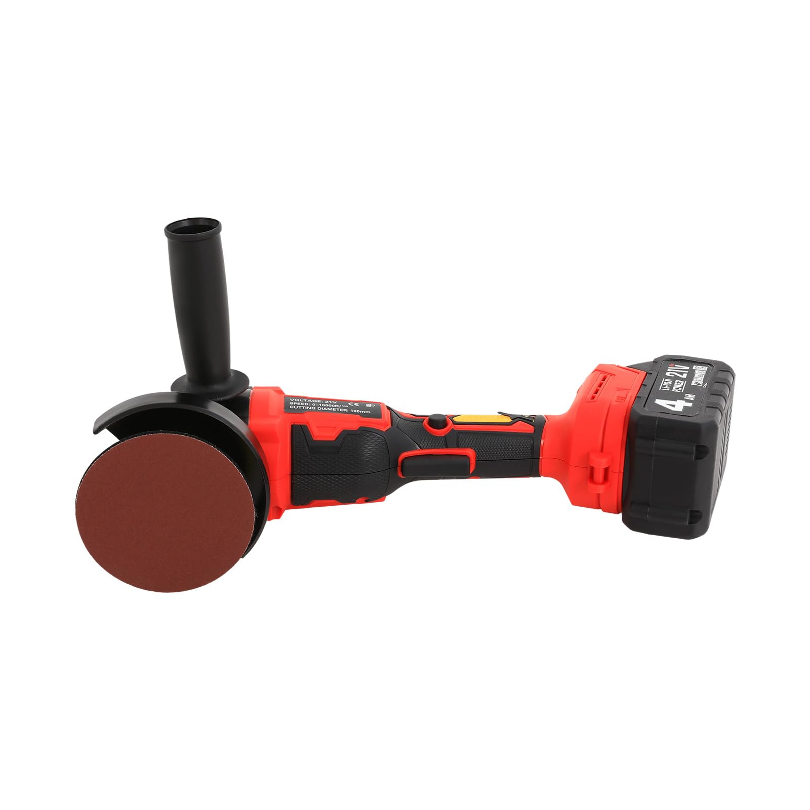 Smerigliatrice angolare a batteria, smerigliatrice con regolazione della velocità (3 marce), motore senza spazzole, diametro di taglio: 10 cm, protezione da surriscaldamento, 1500 W, 0-10000