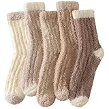 Clothclose Fuzzy Socks For Women, Womens Fuzzy Slipper Sock Super Soft Microfiber Fluffy Cozy Winter Warm Fluffy Crew Socks