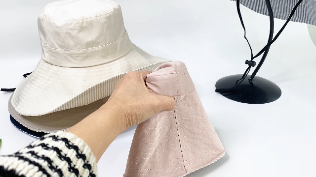 Sombrero de sol para mujer con ala ancha plegable miniatura 7