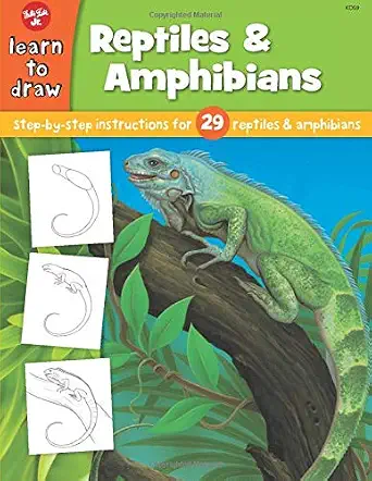 Learn to Draw Reptiles & Amphibians: Step by Step intsructions for 29 reptiles & amphibians Act Csm Edition book cover