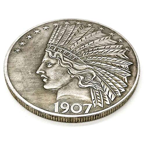 YukaBa MarshLing Antique Liberty Indian Head Ten-Dollars Coin – Great American Commemorative Old Coins- Uncirculated Morgan Dollars-Discover History of US Coins Perfect Quality