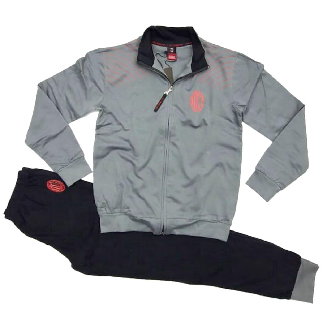 Pigiama Milan-Calcio Tuta Homewear Casa Uomo Calcio Prodotto Ufficiale | Personalizzabile Con Nome Sul Petto PS 41425-BS-PRS