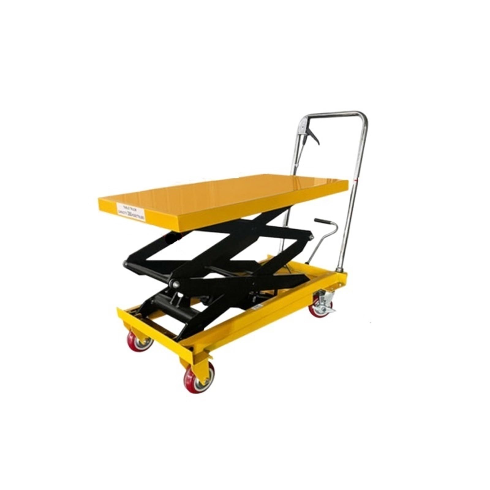 Klappbarer Tischwagen mit hydraulischem Hub und hydraulischem Scherenwagen. Manuelle Doppelscherenhebebühne for den Materialtransport(350KG 1.3M)