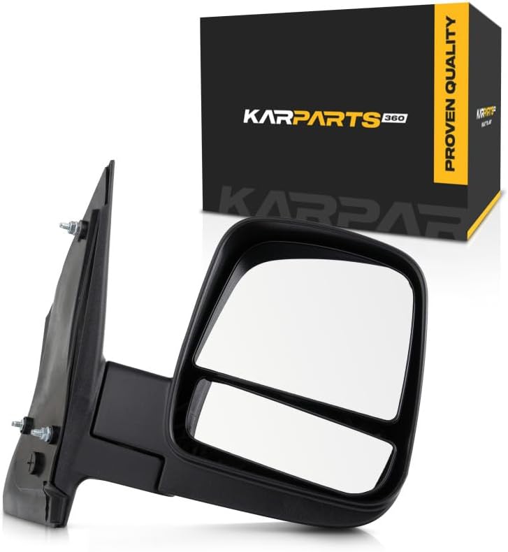 For Chevy Express 2500 2008-2018 Door Mirror Passenger Side | Manual Folding | Non-Heated | Textured Black | Replacement For 20838066 | GM1321395