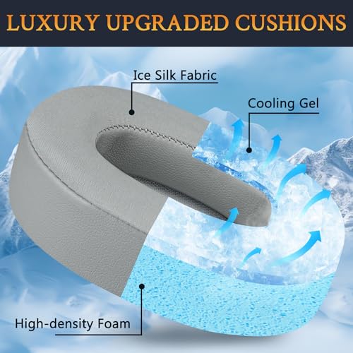 SOULWIT Cooling Gel Replacement Earpads for JBL E55BT(E55 BT) Over-Ear Wireless Headphones - Image 3