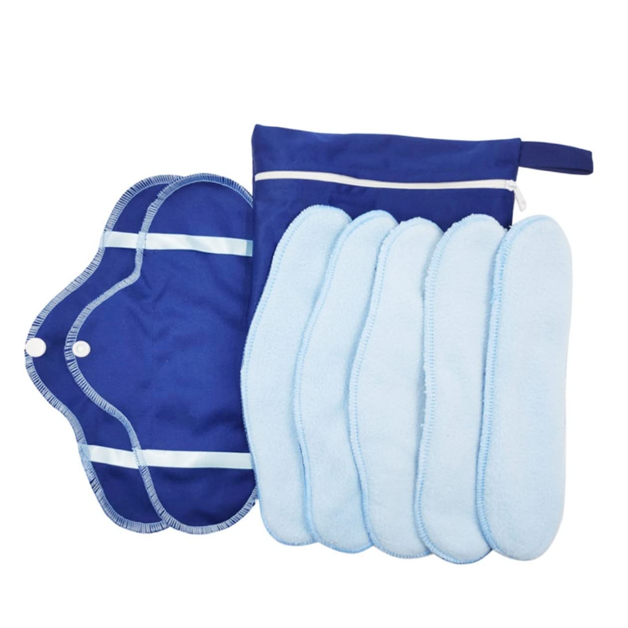 minkissy Piezas toalla sanitaria de tela compresas menstruales reutilizables compresa menstrual de tela Toalla higiénica lavable a sanitaria lavable as es de