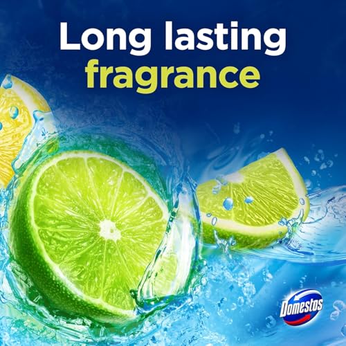 Image of Domestos Power 5 Lime Toilet Rim Blocks 2x 50 g Toilet Freshener with Long-Lasting Fragrance Clean and Freshen for up to 300 Flushes