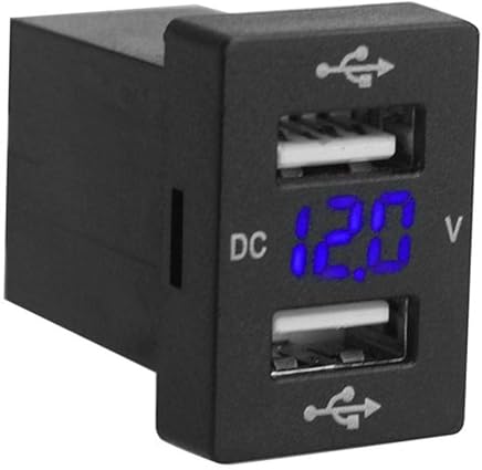 Matefielduk Cargador Doble de USB??2 Puertos 5V Toma de Corriente de Carga R?pida ?con Volt?metro Matefielduk Cargador Doble de USB??2 Puertos 5V Toma de Corriente de Carga R?pida ?con Volt?metro