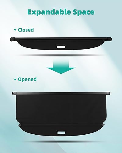 Miniatura 280 de SCITOO Cubierta de carga 2013 2014 2015 2016 2017 2018 compatible con Toyota RAV4 2.5L actualizado anti-mirón retráctil trasero maletero cubierta