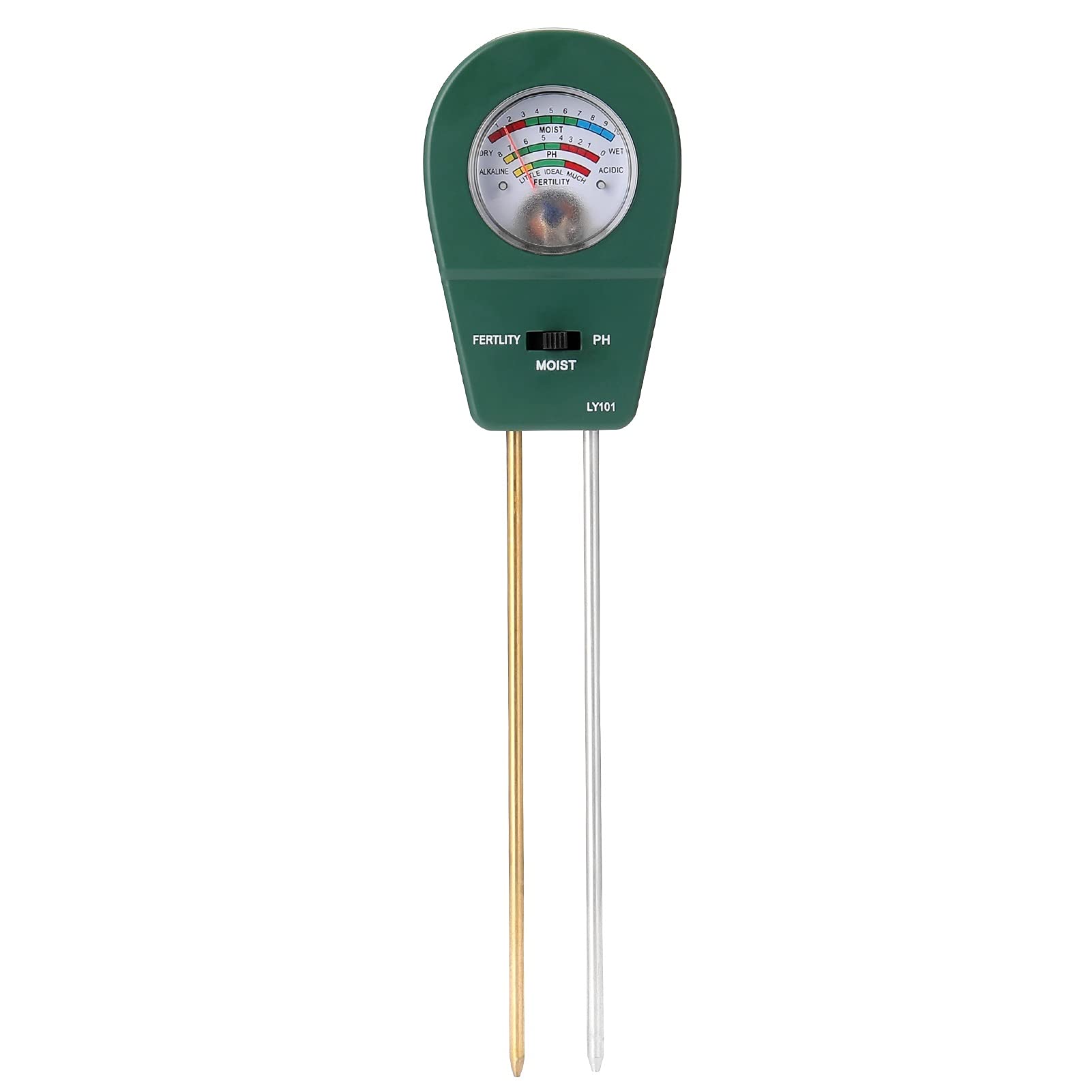 Mmhhhg Groen Moisture Meter, Soil Tester 3-In-1 Soil Ph Meter Soil Detector Ph Tester Garden Flowers Soil Moisture Sensors(Groen)