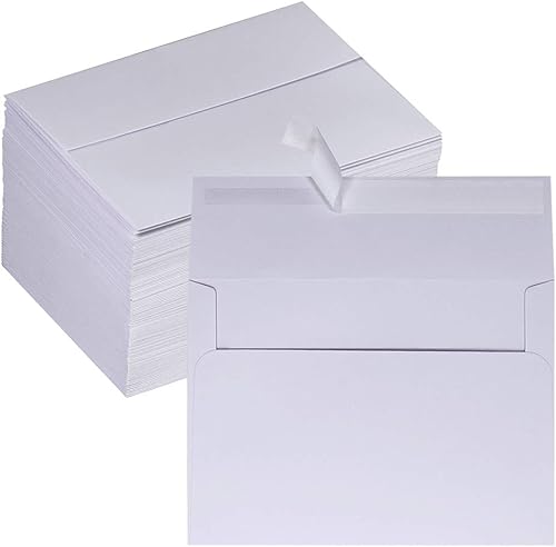 Paquete de 150 sobres de invitación A4 en papel autoadhesivo de 4 14 x 6 14 de 95 libras, papel para boda, ducha, cumpleaños, vacaciones, anuncio de