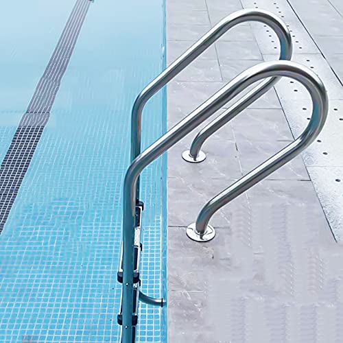 Escalera para piscina de acero inoxidable, 3 peldaños miniatura 3