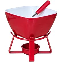 Fondue Pot, Chocolate Melt Warmer with Fork and Rack, Ceramic Mug 3