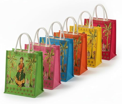 SAI PRASEEDA Traditional Potli Gift Bags with Zip Closure &amp; Bangle Handle| Return Gift Bags for Weddings, Pooja, Baby Show...