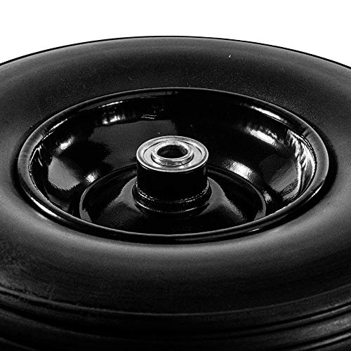 2WBNF13 Anti Flat Ribbed Replacement Wheel for Wheelbarrow 13 Inches No Flat Tire Black Lot of 2